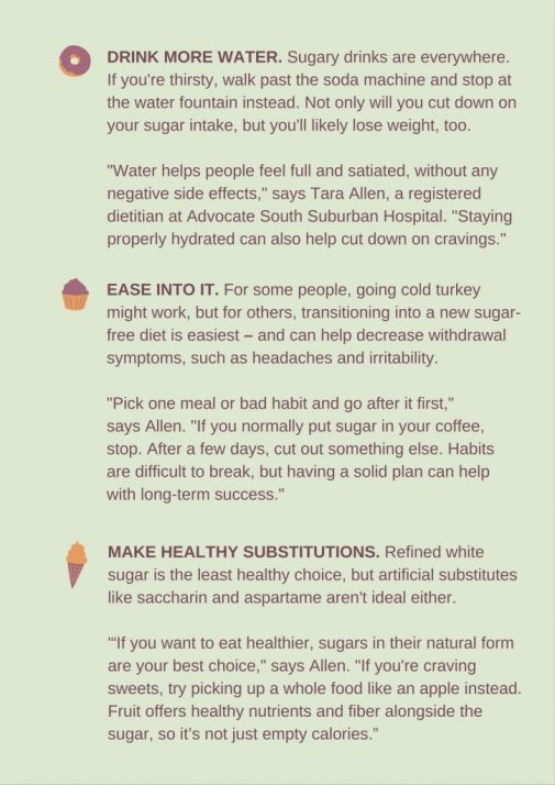 Infographic: 3 easy ways to cut sugar from your diet | health enews